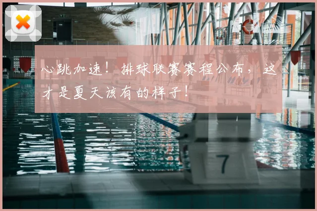 心跳加速!排球联赛赛程公布,这才是夏天该有的样子!